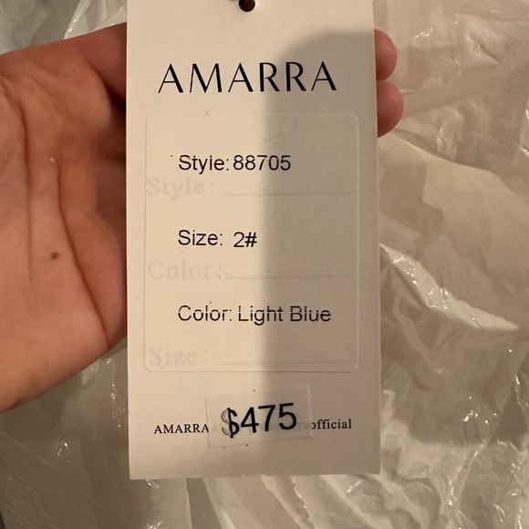 AMARRA light blue dress size 2, NWT - Picture 6 of 8